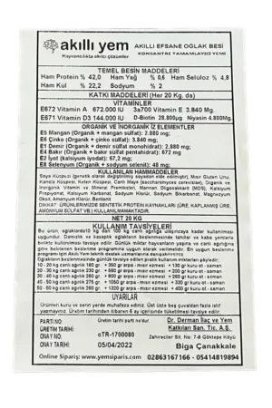 Akıllı Yem 42 HP Efsane Konsantre Oğlak Besi Yemi 20 KG