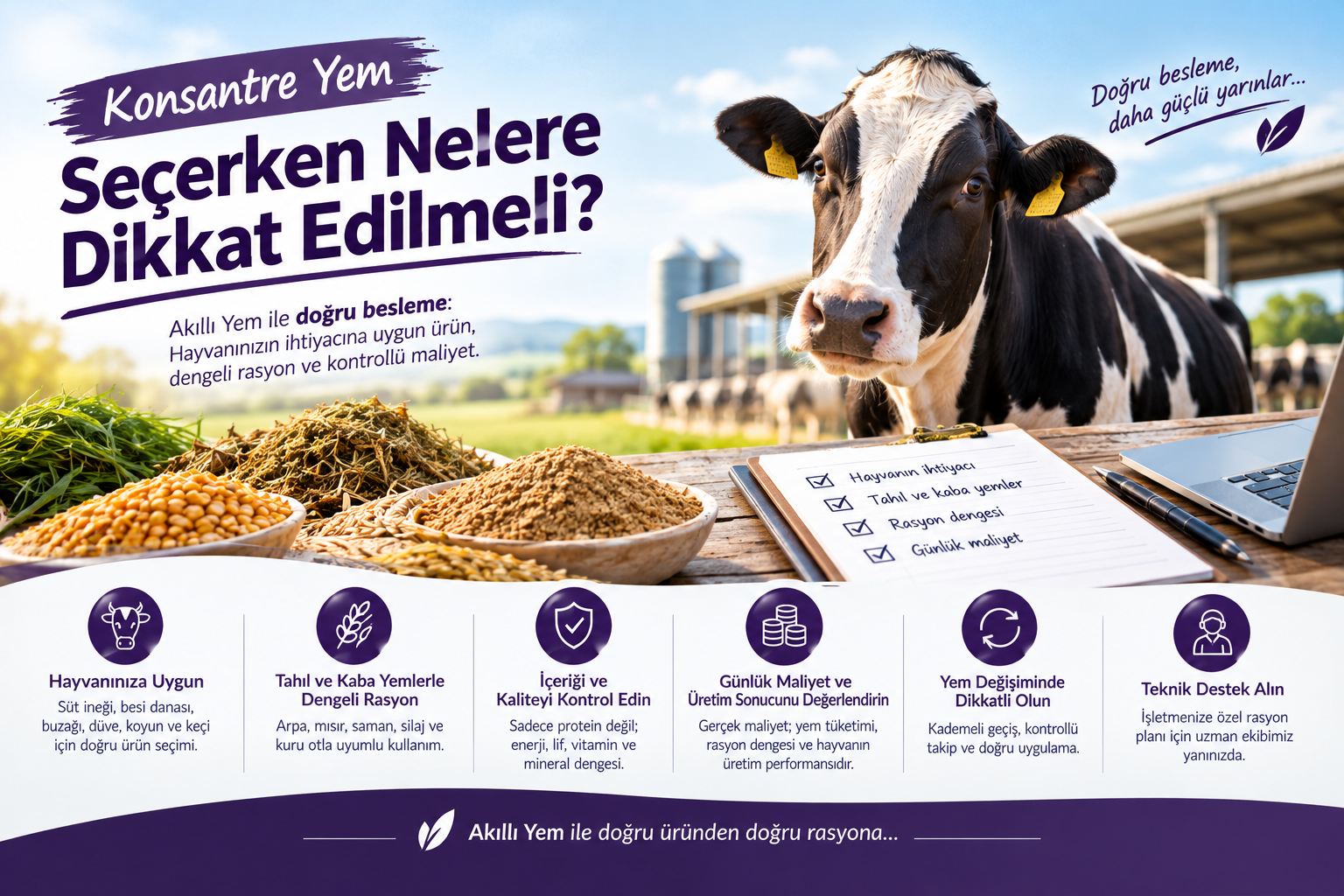 Konsentrat Yem Seçərkən Nələrə Diqqət Edilməlidir? - Akıllı Yem / akilliyem.com